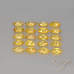 2.53캐럿 천연 골든 사파이어 보석, 마퀴즈, 4.3×2.5 mm, VVS-VS
