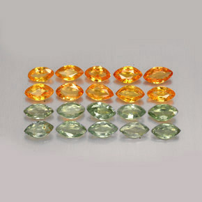 캐럿 천연 멀티컬러 사파이어 보석, 마퀴즈, 4.6×2.4 mm, VVS-VS