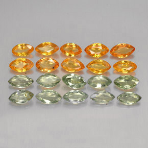 캐럿 천연 멀티컬러 사파이어 보석, 마퀴즈, 4.6×2.4 mm, VVS-VS