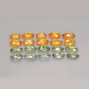 캐럿 천연 멀티컬러 사파이어 보석, 마퀴즈, 4.6×2.4 mm, VVS-VS