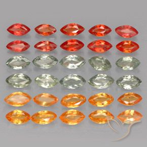 3.48캐럿 천연 멀티컬러 사파이어 보석, 마퀴즈, 4×2.1 mm, VVS-VS