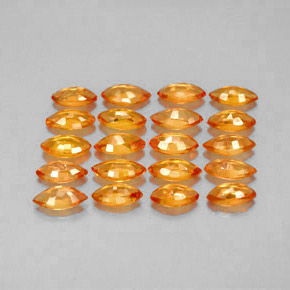 캐럿 천연 골든 오렌지 사파이어 보석, 마퀴즈, 4.1×2.3 mm, VVS-VS