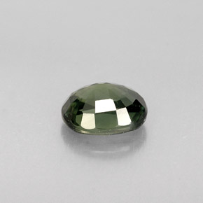 0.79캐럿 천연 그린 사파이어, 타원형 컷, 5.8×4.8 mm, VVS-VS
