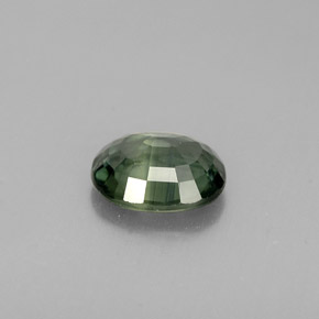 0.76캐럿 천연 블루 그린 사파이어, 타원형 컷, 6.1×5.1 mm, VS