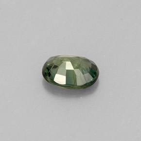 0.69캐럿 천연 그린 사파이어, 타원형 컷, 6×4.9 mm, VS