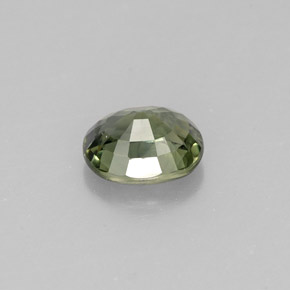 0.87캐럿 천연 그린 사파이어, 타원형 컷, 6.1×4.9 mm, VS