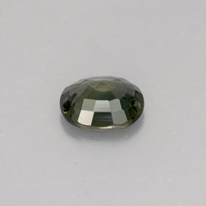0.76캐럿 천연 블루 그린 사파이어, 타원형 컷, 6.1×5.1 mm, VS