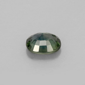 0.81캐럿 천연 블루 그린 사파이어, 타원형 컷, 6.1×4.9 mm, VS