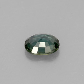 0.78캐럿 천연 블루 그린 사파이어, 타원형 컷, 6.2×5 mm, VS