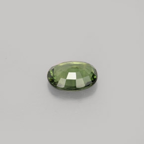 0.68캐럿 천연 그린 사파이어, 타원형 컷, 6×5 mm, VVS-VS