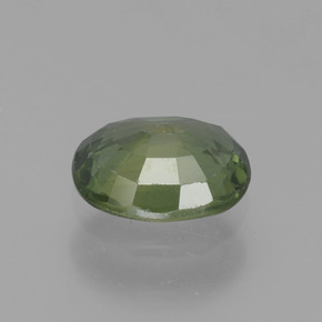 0.65캐럿 천연 그린 사파이어, 타원형 컷, 5.8×4.9 mm, VVS-VS