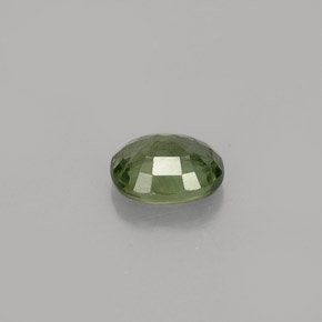 0.82캐럿 천연 그린 사파이어, 타원형 컷, 6×5 mm, VS