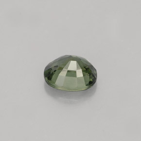 1.04캐럿 천연 그린 사파이어, 타원형 컷, 6.4×5.2 mm, VS