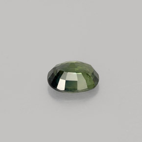 0.83캐럿 천연 그린 사파이어, 타원형 컷, 6.2×5 mm, VS