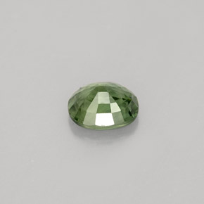 0.84캐럿 천연 그린 사파이어, 타원형 컷, 5.9×5.1 mm, VS