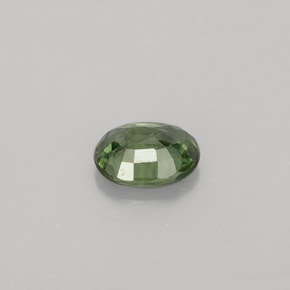 0.79캐럿 천연 그린 사파이어, 타원형 컷, 6.2×5 mm, VS
