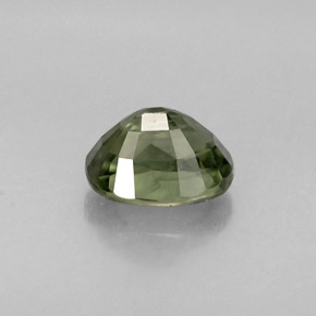0.94캐럿 천연 그린 사파이어, 타원형 컷, 6×4.9 mm, VS
