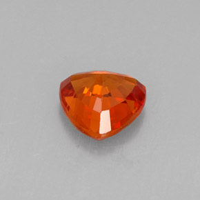 0.78캐럿 천연 만다린 오렌지 사파이어, 트릴리언, 5.5×5.5 mm, VVS-VS
