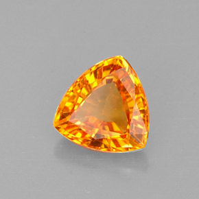 0.88캐럿 천연 옐로우 오렌지 사파이어, 트릴리언, 6×5.9 mm, VVS-VS