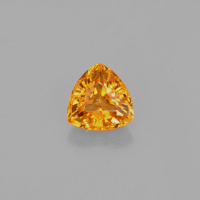 0.88캐럿 천연 오렌지 사파이어, 트릴리언, 5.7×5.7 mm, VS