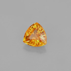 0.88캐럿 천연 오렌지 사파이어, 트릴리언, 5.7×5.7 mm, VS