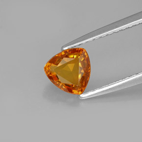1.00캐럿 천연 오렌지 사파이어, 트릴리언, 5.6×5.6 mm, VS