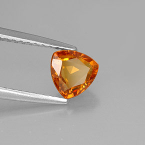 1.00캐럿 천연 오렌지 사파이어, 트릴리언, 5.6×5.6 mm, VS