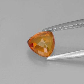 1.00캐럿 천연 오렌지 사파이어, 트릴리언, 5.6×5.6 mm, VS