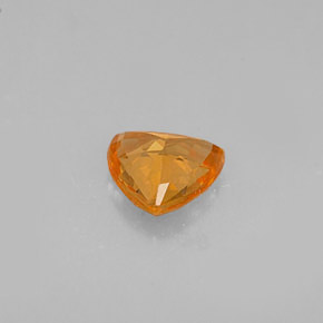 0.63캐럿 천연 만다린 오렌지 사파이어, 트릴리언, 5.6×5.4 mm, VVS-VS