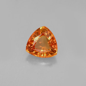 0.77캐럿 천연 오렌지 사파이어, 트릴리언, 5.5×5.4 mm, VVS-VS