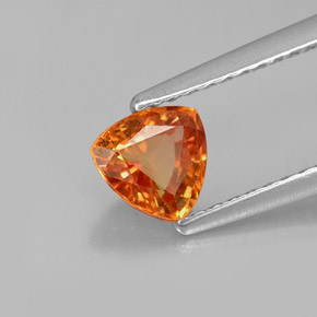 0.77캐럿 천연 오렌지 사파이어, 트릴리언, 5.5×5.4 mm, VVS-VS