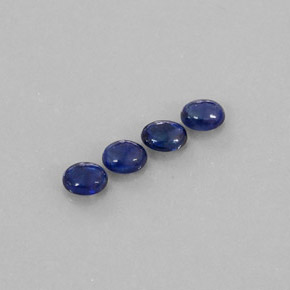 캐럿 천연 블루 사파이어 보석, 투명한, 4.9×4 mm, 투명/반투명