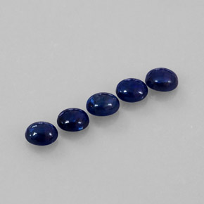 캐럿 천연 블루 사파이어 보석, 투명한, 5×3.9 mm, 투명/반투명