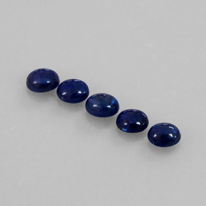캐럿 천연 블루 사파이어 보석, 투명한, 5×3.9 mm, 투명/반투명