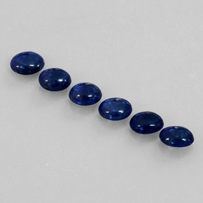 캐럿 천연 블루 사파이어 보석, 투명한, 4.9×4 mm, 투명/반투명