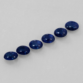 캐럿 천연 블루 사파이어 보석, 투명한, 4.9×4 mm, 투명/반투명