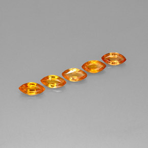2.76캐럿 천연 Apricot Orange  사파이어 보석, 마퀴즈, 7.2×3.6 mm, VVS-VS