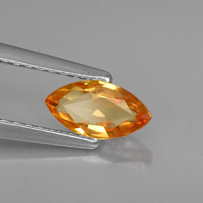 0.79캐럿 천연 골든 옐로우 사파이어, 마퀴즈, 7.8×4.1 mm, VVS-VS