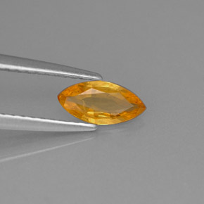 0.50캐럿 천연 골든 옐로우 사파이어, 마퀴즈, 7.7×3.7 mm, VS