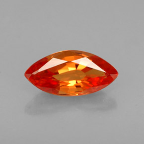 0.97캐럿 천연 레드 오렌지 사파이어, 마퀴즈, 8.8×4.4 mm, VVS