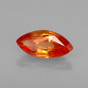 0.97캐럿 천연 레드 오렌지 사파이어, 마퀴즈, 8.8×4.4 mm, VVS