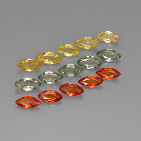 캐럿 천연 멀티컬러 사파이어 보석, 마퀴즈, 6.1×3 mm, VVS-VS