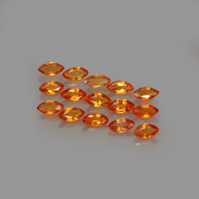 캐럿 천연 옐로우 오렌지 사파이어 보석, 마퀴즈, 6×3 mm, VVS-VS