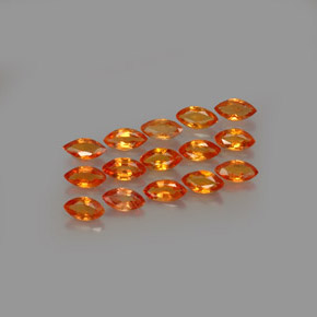 캐럿 천연 옐로우 오렌지 사파이어 보석, 마퀴즈, 6×3 mm, VVS-VS