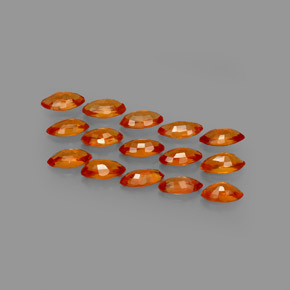 캐럿 천연 옐로우 오렌지 사파이어 보석, 마퀴즈, 6×3 mm, VVS-VS