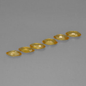 캐럿 천연 골든 옐로우 사파이어 보석, 마퀴즈, 6.2×3.1 mm, VVS-VS