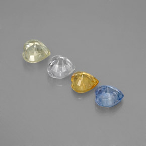 1.41캐럿 천연 멀티컬러 사파이어 보석, 하트 모양, 4.2×4.1 mm, VVS-VS