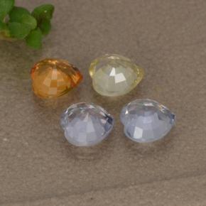 1.38캐럿 천연 멀티컬러 사파이어 보석, 하트 모양, 4.1×4 mm, VVS-VS