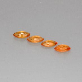1.45캐럿 천연 오렌지 사파이어 보석, 마퀴즈, 6.3×3.2 mm, VVS-VS