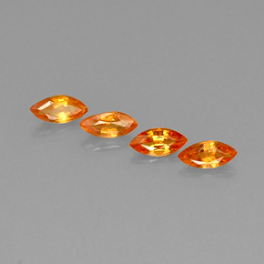 캐럿 천연 옐로우 오렌지 사파이어 보석, 마퀴즈, 6×2.9 mm, VVS-VS